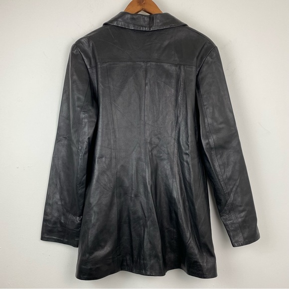 Taurus Firenze size Medium Women’s Black Leather Button Up Jacket - Picture 8 of 8